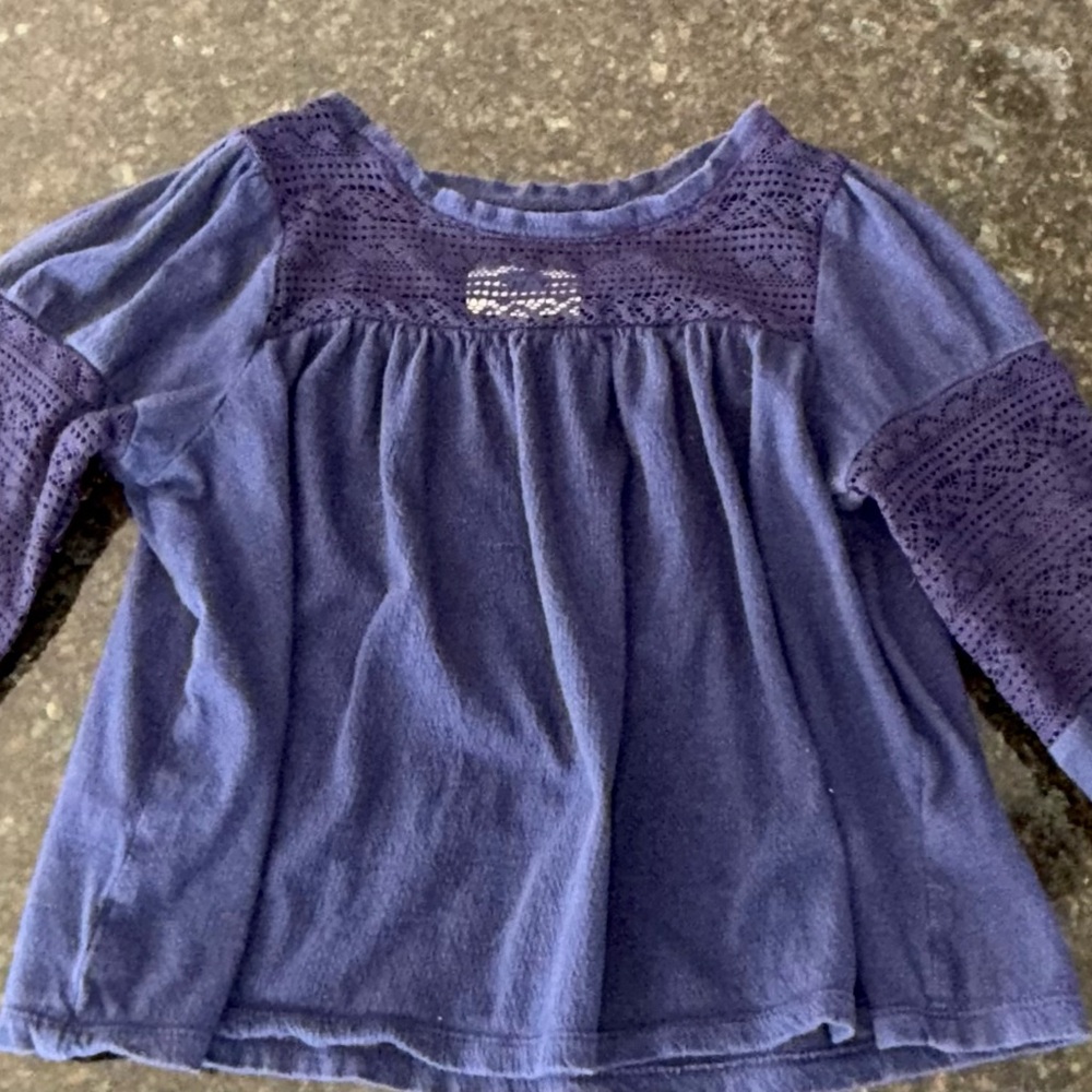 Old Navy Kids Navy Lace Blouse